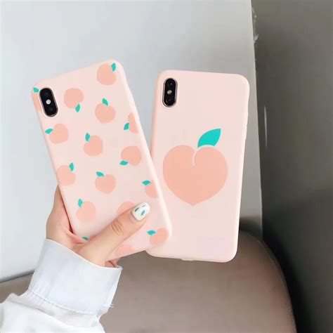 Cute Fresh Fruit Peach Phone Case For Iphonexsmax Xr X 7 78plus 6 6s