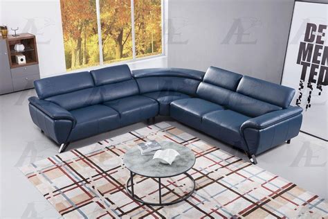 divani casa hobart modern blue leather sectional sofa best leather sofa sectional sofa leather sofa