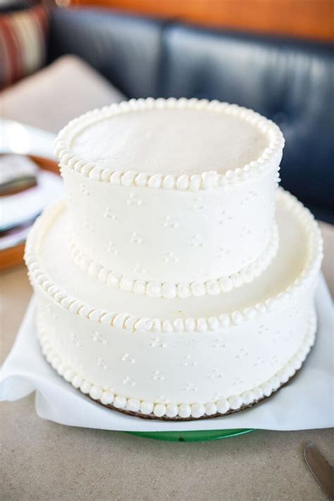 Simple White Iced Two Tier Wedding Cake
