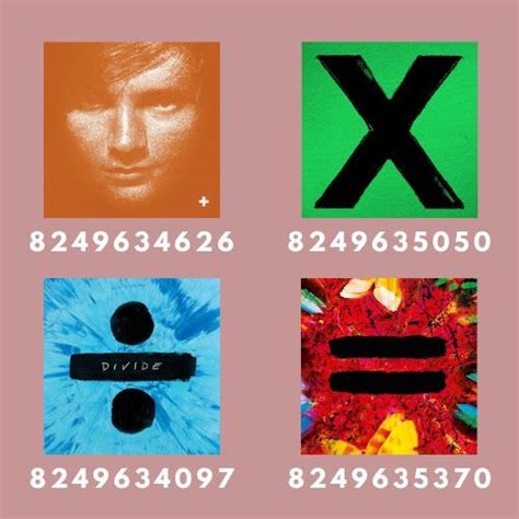 Ed Sheeran Album Cover Decals Use These Decals In Bloxburg Plus