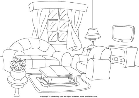 Living Room Coloring Sheet Turtle Diary