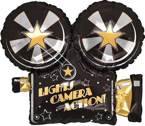 birthday express lights camera action 32 foil balloon uk toys and games