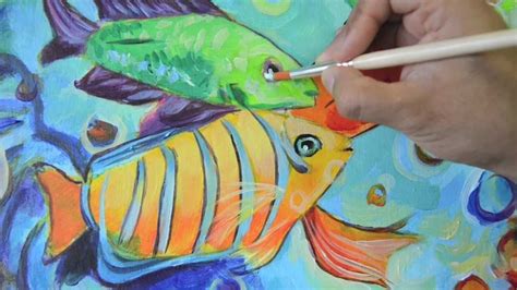 Tropical Fish Step By Step Plan For Acrylic Paint Fish Painting