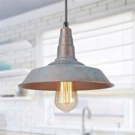 All farmhouse pendant lights can be shipped to you at home. LNC Barnyard II 1-Light Vintage Blue Rustic Farmhouse Barn ...