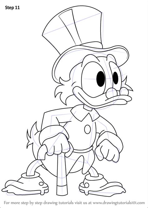 Learn How To Draw Scrooge Mcduck From Ducktales Ducktales Step By