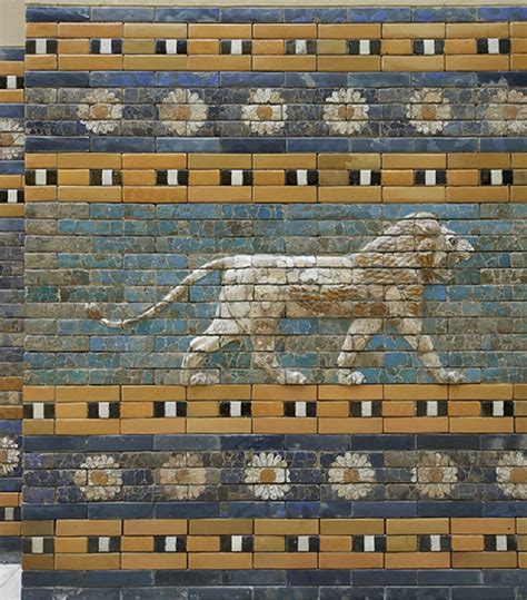 Glazed Brick Relief Showing A Lion Reign Of Nebuchadnezzar 605 562