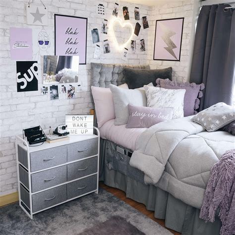 So Cozy College Bedroom Decor Girls Dorm Room Purple Dorm Rooms