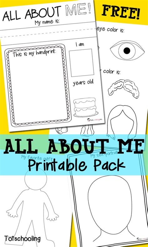 All About Me Free Printable Pack 1c9