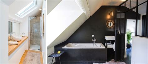 Une bonne manière d'optimiser la pente du toit avec des rangements par exemple. Déco et aménagement : 7 exemples pour votre salle de bains ...