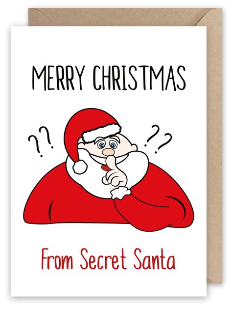 Secret Santa Cards Printable