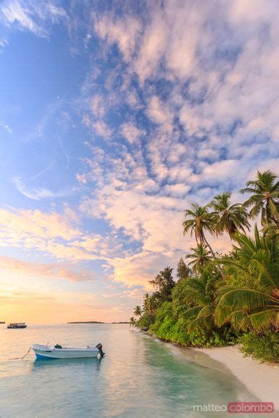 Sunrise Over Tropical Beach In The Maldives Royalty Free Image