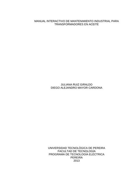 PDF MANUAL INTERACTIVO DE MANTENIMIENTO Repositorio Utp Edu Co