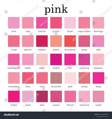 Pink Color Chart Over 17044 Royalty Free Licensable Stock