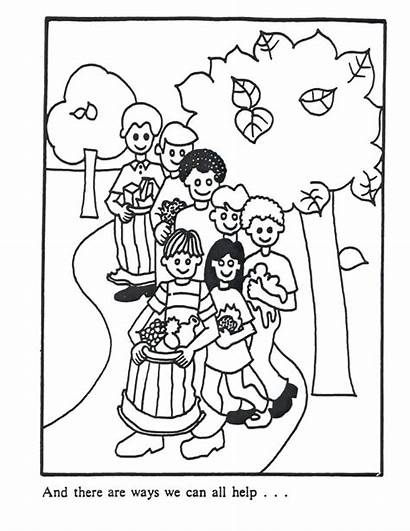 Help Environment Coloring Children Helping Each Pages
