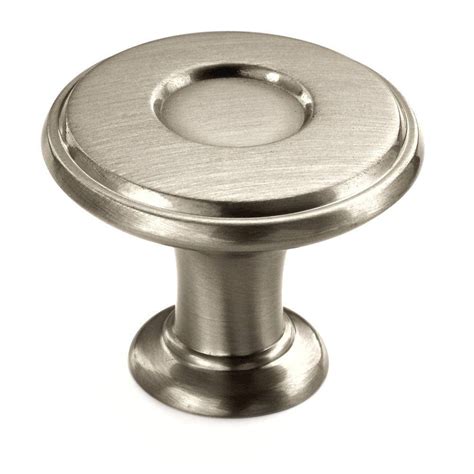 Laurey 1 14 In Brushed Satin Nickel Cabinet Knob 13317 The Home Depot