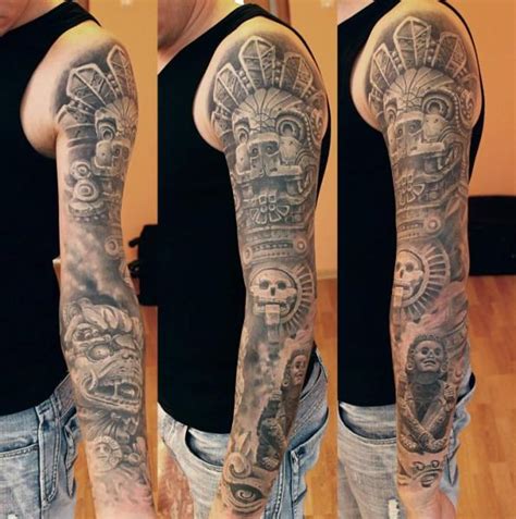 mayan tattoo sleeve
