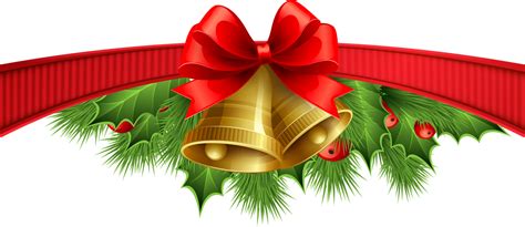 Christmas Bell Santa Claus Clip Art Christmas Ribbon Png Image Png