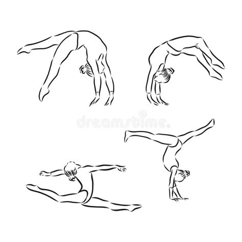 gymnastics stock vector illustration of gymnastics exercise 6912541
