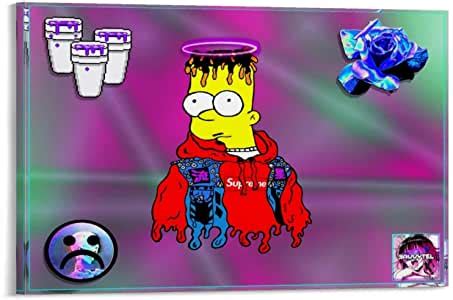 Plus your entire music library on all your devices. Amazon.com: ADGAI Juice Wrld Bart Simpson Canvas Art Poster and Wall Art Picture Print Modern ...
