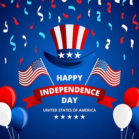 Happy Independence Day Usa Free Vector