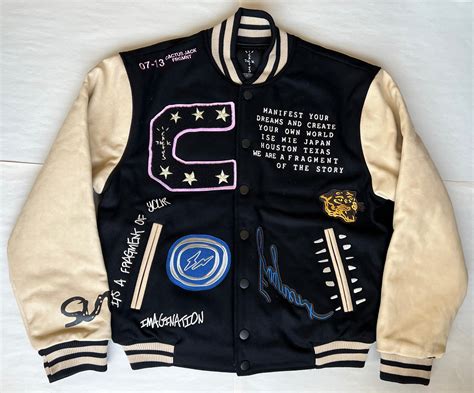 Travis Scott Cactus Jack For Fragment Manifest Letterman Jacket Brown