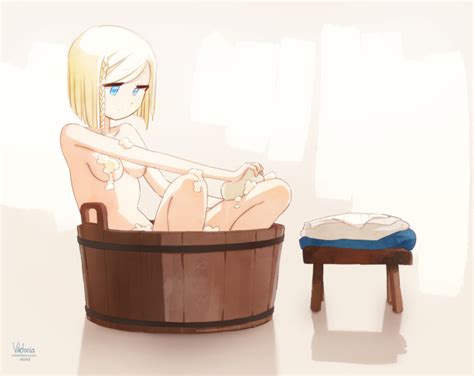 Little Viktoria Original 1girl Bath Nude Smile Image View