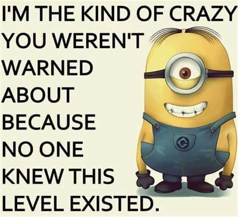 Level Of Crazy Minion Minion Jokes Minions Funny Good Morning Funny Pictures