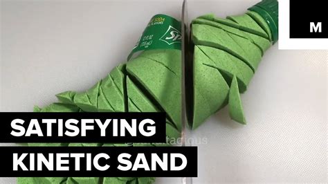 Watching These Kinetic Sand Shapes Get Sliced And Squashed