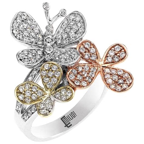 Diamond Gold Butterfly Ring For Sale At 1stdibs