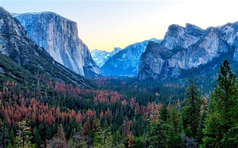 Download Wallpapers 4k Yosemite Valley Autumn American Landmarks