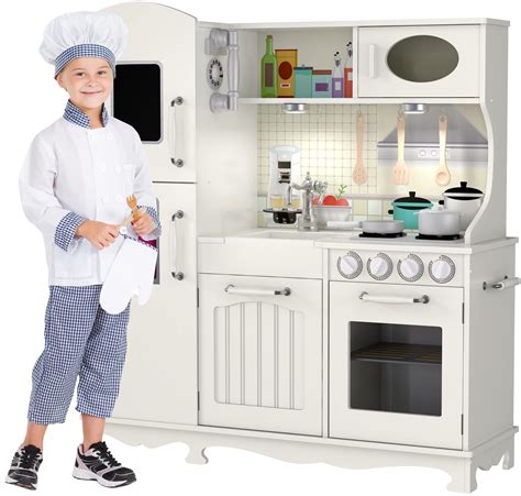 メージがあ Play Pretend Play White Cooking Set With Accessories Includes Sink， Oven， Microwave