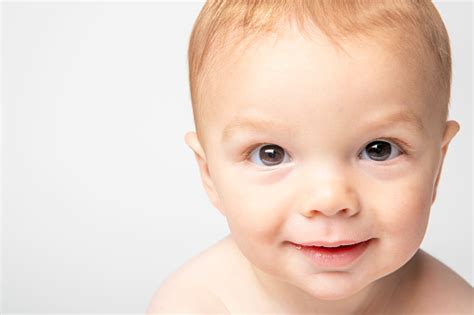 Nine Month Old Baby Boy Face Close Up Stock Photo Download Image Now