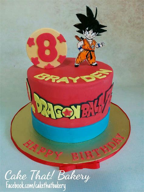 The cake is a spiced apple cake with a cinnamon buttercream filling. Dragonball Z Goku birthday cake | Goku birthday ...