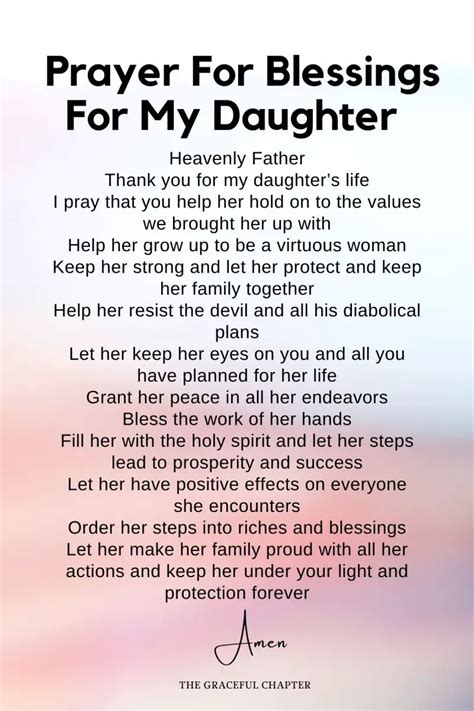 9 Prayers For My Daughter The Graceful Chapter