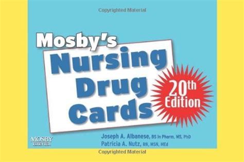 Mosbys Nursing Drug Cards Kathleen Jo Gutierrez American Book Warehouse