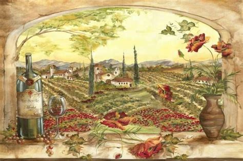 Tre Sorelles Art Licensing Program Tuscan Art Tile Murals Tuscan