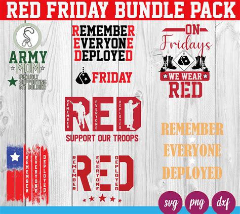 50 Off Red Friday Svg Bundle We Wear Red On Friday Bundle Support