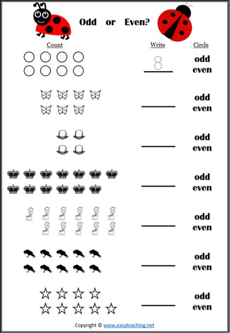 Odd And Even Number Worksheets • Printable Math