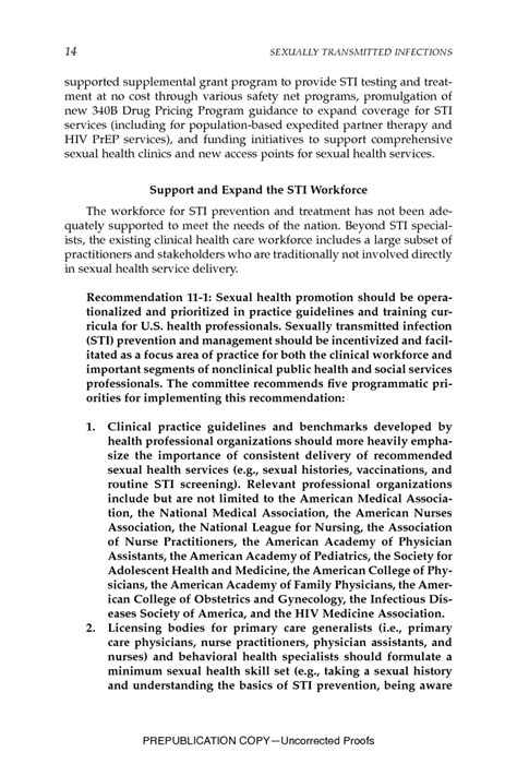 Summary Sexually Transmitted Infections Adopting A Sexual Health Paradigm The National