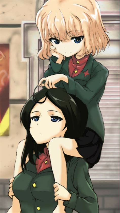 1920x1080px 1080p Free Download Katyusha X Nonna Anime Cute Friends Girls Und Panzer