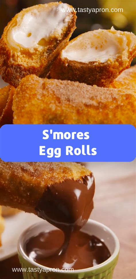 Eggs in desserts aren't really used to help make cakes and cookies cook. S'mores Egg Rolls ( Desserts ) #desserts #dessertrecipes ...