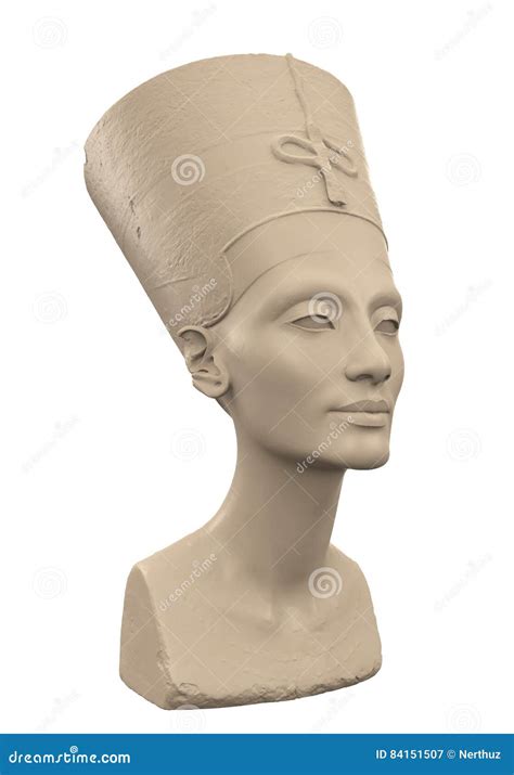 Nefertiti Isolated Profile Egyptian Queen Ancient Civilization Vector Illustration