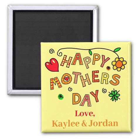 Mothers Day Mom Worlds Best Ever Love Cute Magnet Zazzle Mothers Day Mother Day Ts