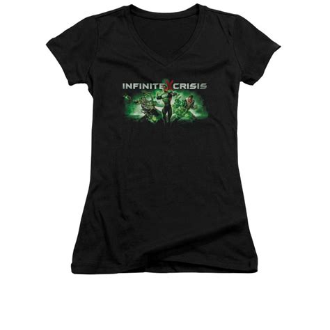Infinite Crisis Shirt Juniors V Neck Green Lantern Black T Shirt