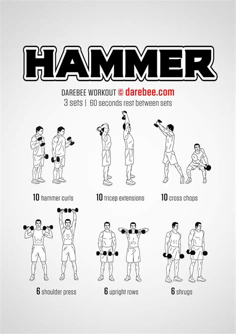 hammer workout dumbell workout weights workout fitness body