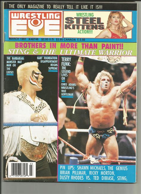 Wrestling Eye Magazine March 1991 Sting The Ultimate Warrior Etsy Uk