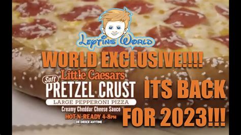 Little Ceasars Pretzel Crust Pizza Is Back Now In 2023 Youtube