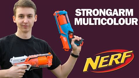 Nerf Strongarm Multicolor Unboxing Review Test MagicBiber Deutsch YouTube