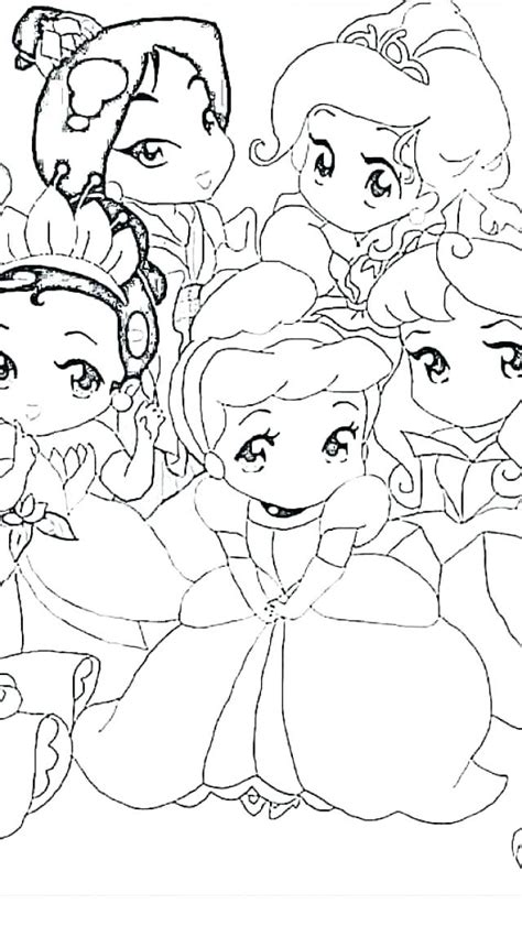 All Disney Baby Princess Coloring Pages Lalocositas