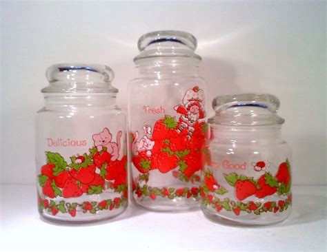 Vintage Strawberry Shortcake Glass Jars By Sweetgyrlandpops Vintage